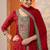 Women bandhani printed kurta with trouser & dupatta