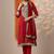 Women bandhani printed kurta with trouser & dupatta
