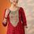 Women bandhani printed kurta with trouser & dupatta