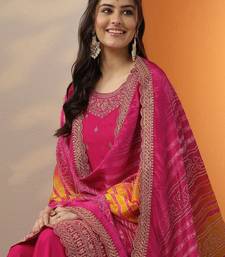 Women ethnic motifs printed kurta with trouser & dupatta