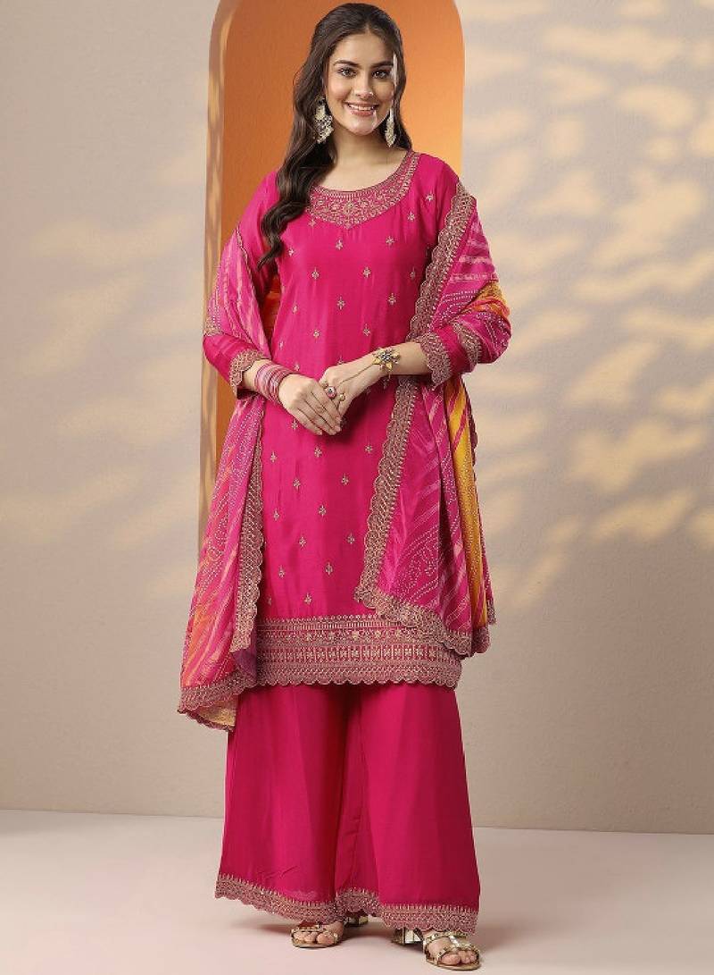 Women ethnic motifs printed kurta with trouser & dupatta