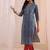 Women geometric printed kurta with trousers & dupatta