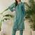 Women ethnic motifs embroidered regular thread work kurta with trousers