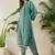 Women ethnic motifs embroidered regular thread work kurta with trousers