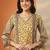 Ethnic motifs printed v-neck kurta with trousers & dupatta