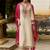 Ethnic motifs embroidered v-neck mirror work kurta with trousers & dupatta
