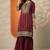 Women ethnic motifs embroidered regular thread work kurta with sharara & with dupatta