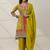 Women floral printed regular sequinned kurta with palazzos & with dupatta