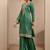 Women ethnic motifs printed regular thread work kurta with sharara & with dupatta