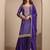 Women ethnic motifs printed regular gotta patti kurta with sharara & with dupatta