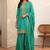 Women ethnic motifs embroidered regular sequinned kurta with sharara & with dupatta
