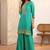 Women ethnic motifs embroidered regular sequinned kurta with sharara & with dupatta