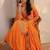 Women bandhani printed regular gotta patti kurta with sharara & with dupatta