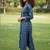 Women ethnic motifs printed angrakha pure cotton kurta with trousers