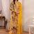Women ethnic motifs printed regular thread work kurta with palazzos & with dupatta