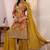 Women floral printed regular thread work kurta with sharara & with dupatta