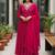 Women ethnic motifs printed panelled thread work kurta with trousers & with dupatta