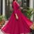 Women ethnic motifs printed panelled thread work kurta with trousers & with dupatta