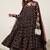 Women floral printed tiered pure cotton kurta with trousers & with dupatta