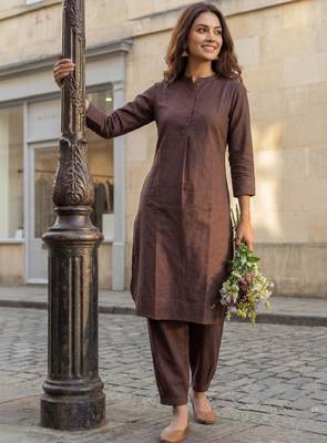 Women regular pure cotton kurta with salwar 1