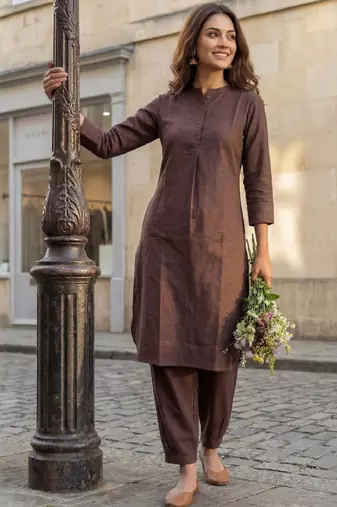 Women regular pure cotton kurta with salwar