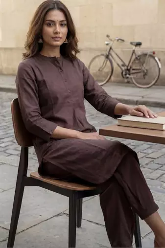 Women regular pure cotton kurta with salwar