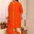 Libas orange embroidered chinon straight suit set with dupatta