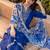 Women ethnic motifs embroidered regular thread work kurta with patiala & with dupatta