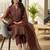Women ethnic motifs printed regular chanderi silk kurta with trousers & with dupatta