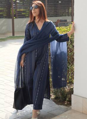 Women ethnic motifs printed regular kurta with palazzos & with dupatta 1