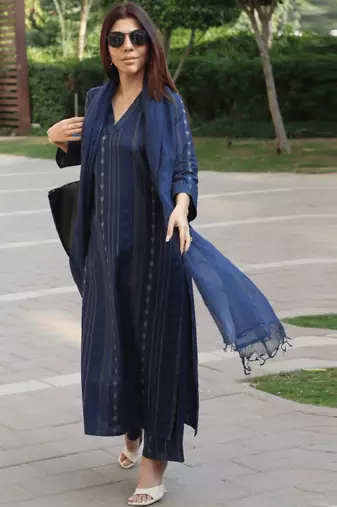 Women ethnic motifs printed regular kurta with palazzos & with dupatta