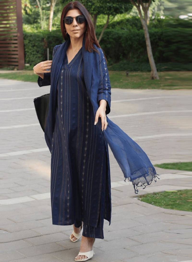 Women ethnic motifs printed regular kurta with palazzos & with dupatta