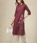 Women pure cotton kurta with trousers