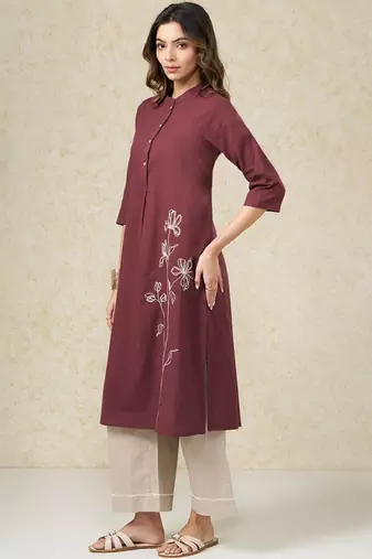 Women pure cotton kurta with trousers