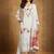 Women floral embroidered regular thread work pure cotton kurta with palazzos & with dupatta