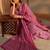 Pink paisley printed cotton straight suit set with dupatta