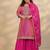 Women ethnic motifs printed regular kurta with sharara & with dupatta