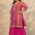 Women ethnic motifs printed regular kurta with sharara & with dupatta