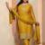 Women ethnic motifs embroidered regular sequinned kurta with trousers & with dupatta