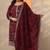 Women floral embroidered regular thread work kurta with trousers & with dupatta