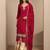 Women floral embroidered regular kurta with palazzos & with dupatta