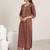 Women floral printed regular sequinned kurta with palazzos & with dupatta