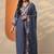 Women floral embroidered regular thread work kurta with trousers & with dupatta