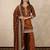 Women ethnic motifs embroidered regular mirror work kurta with palazzos & with dupatta