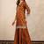 Women ethnic motifs embroidered regular mirror work kurta with palazzos & with dupatta