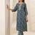 Women floral printed regular mirror work kurta with trousers & with dupatta