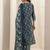 Women floral printed regular mirror work kurta with trousers & with dupatta