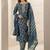 Women floral printed regular mirror work kurta with trousers & with dupatta