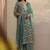 Women floral printed regular thread work kurta with trousers & with dupatta