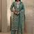 Women floral printed regular thread work kurta with trousers & with dupatta